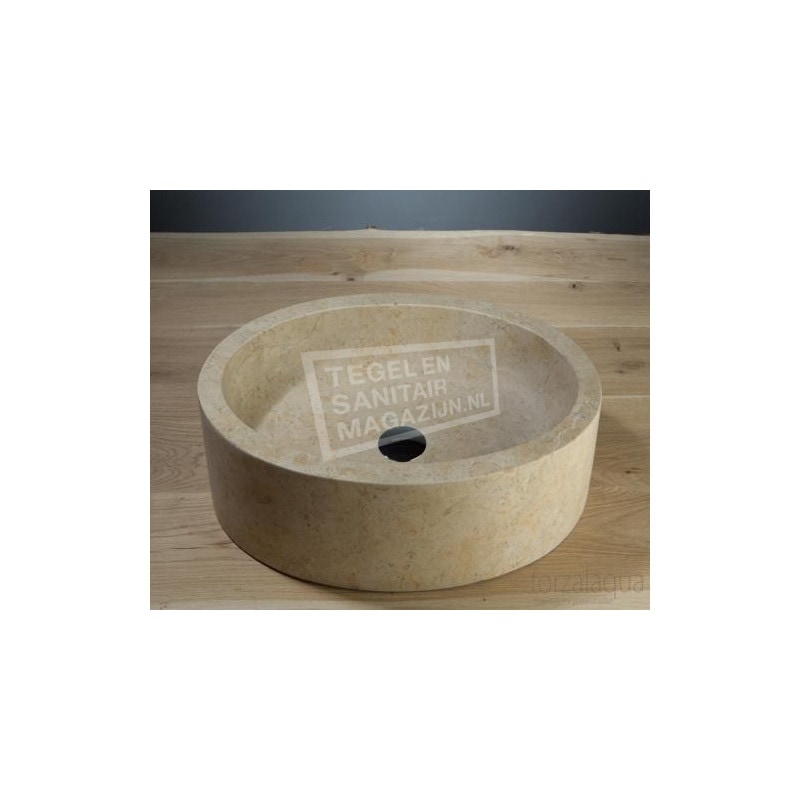 Forzalaqua Firenza Travertin Ø 50 cm Waskom Forzalaqua Firenza Travertin Ø 50 cm Waskom