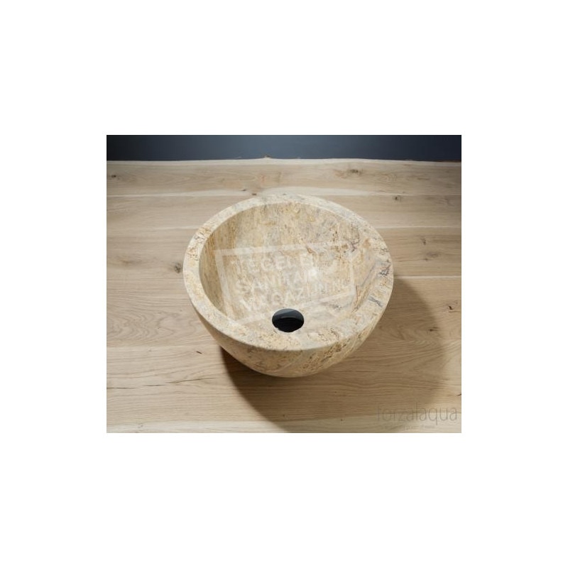 Forzalaqua Roma Travertin Ø 40 cm Waskom Forzalaqua Roma Travertin Ø 40 cm Waskom