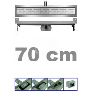 Bibury 3e Generatie 70 cm RVS met muurflens en rooster