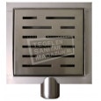 RVS 3e GEN.doucheput + flens + RVS sifon + filter zij-uitlaat 20x20