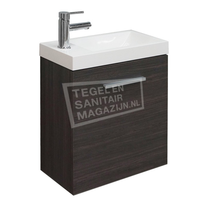 Mueller Emma toiletmeubel houtnerf grijs 50x25x50cm