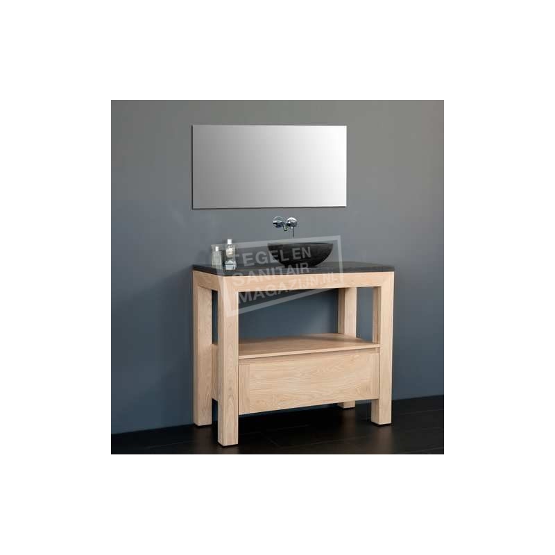 Badmeubel Belize Wood & Stone 100cm Badmeubel Belize Wood & Stone 100cm