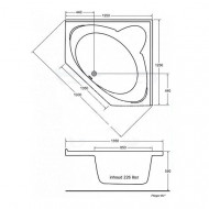 houd er rekening mee dat oud verwarring Plieger Contour (125x125) 185 liter Hoekbad Acryl Wit met Badpoten - TSM