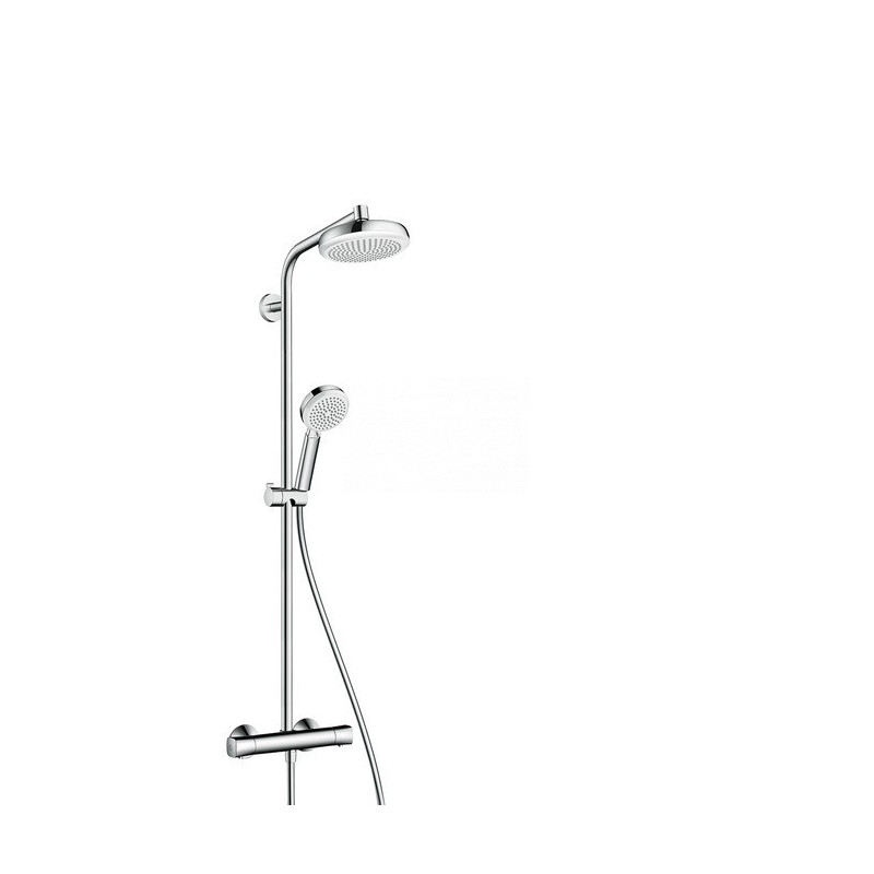 HANSGROHE CROMETTA 160 showerpipe met thermostaat WIT-CHROOM (27264400)