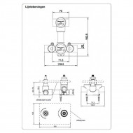 Wiesbaden Caral thermostatische inbouw regendouche incl. glijstang SET03