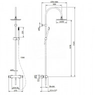 Beterbad Pure Cinca opbouw regendouche set chroom CN5314