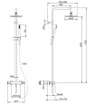 Beterbad Pure Cinca opbouw regendouche set chroom CN5315