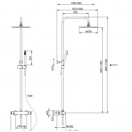 Beterbad Pure Cinca opbouw regendouche set chroom CN5316