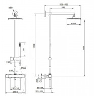 Beterbad Pure Ebro opbouw regendouche set chroom EB5209