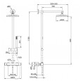 Beterbad Pure Ebro opbouw regendouche set chroom EB5209