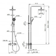 Beterbad Pure Basic opbouw regendouche set DU5436