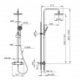 Beterbad Pure Basic opbouw regendouche set DU5436