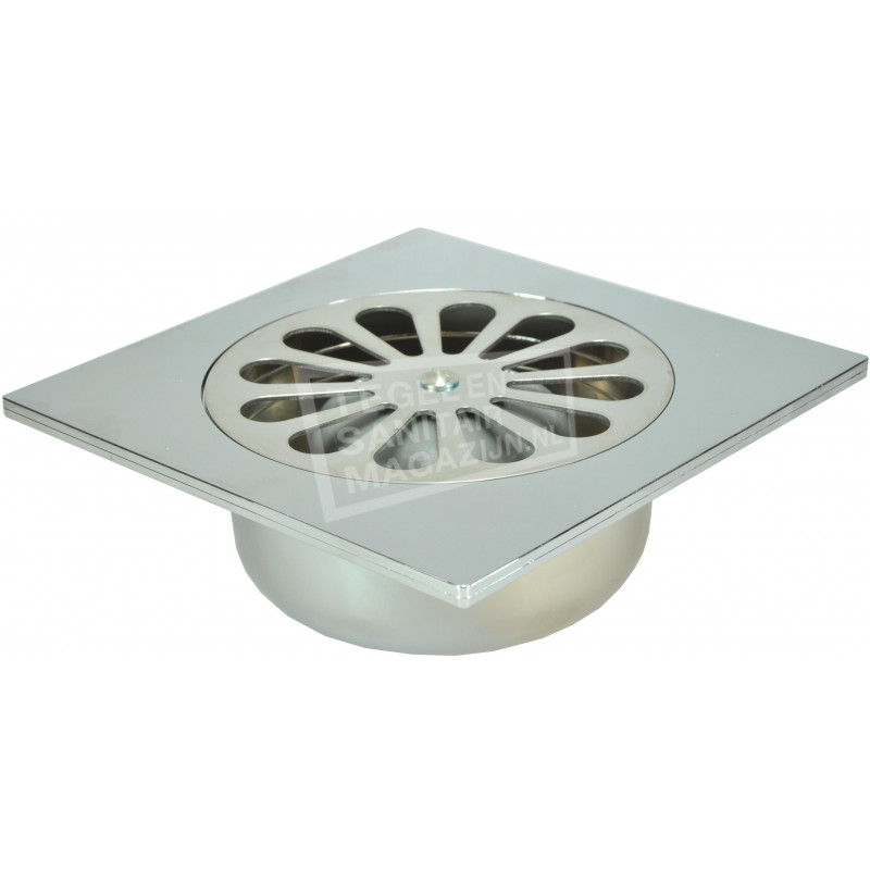 Chroom ABS doucheput 14x14 onder 40mm Chroom ABS doucheput 14x14 onder 40mm