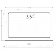 Wiesbaden SMC (120x80x4 cm) Douchebak Rechthoek Wit