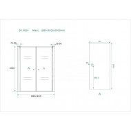 Wiesbaden Teur Dubbele Pendeldeur (90x200 cm) Chroom 6 mm Dik Helder Glas