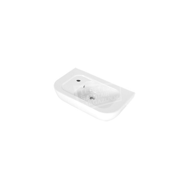 Plieger Pure (65,5x38cm) Wastafel Kraangat Links Wit Plieger Pure (65,5x38cm) Wastafel Kraangat Links Wit