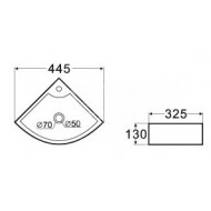 Fonteinset Hoek Kwartrond (32x32cm) + Metro Chroom Kraan SET20