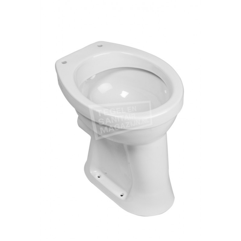 Wiesbaden Staande Verhoogde Toiletpot + 6 Pk Wit