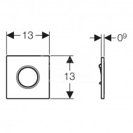 Geberit Sigma 01 drukplaat geschikt voor Geberit urinoir element