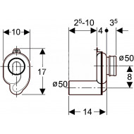 Geberit urinoirsifon d50mm
