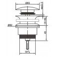 Forzalaqua Afvoerplug Chroom 5/4" Push Open Zwart