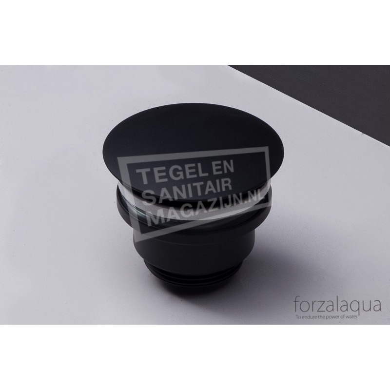 Forzalaqua Afvoerplug Chroom 5/4" Altijd Open Zwart Forzalaqua Afvoerplug Chroom 5/4" Altijd Open Zwart