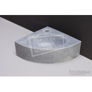 Forzalaqua Turino Fontein Kwartrond Cloudy Marmer Gezoet 30x30x10 cm