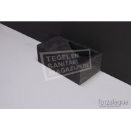 Forzalaqua Venetia XS Fontein Rechthoek Hardsteen Gezoet 29x16x10 cm zonder kraangaten Links