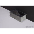 Forzalaqua Venetia XS Fontein Rechthoek Hardsteen Gefrijnd 29x16x10 cm zonder kraangaten Links