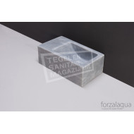 Forzalaqua Venetia XS Fontein Rechthoek Cloudy Marmer Gezoet 29x16x10 cm zonder kraangaten Links