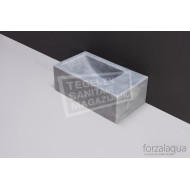 Forzalaqua Venetia XS Fontein Rechthoek Cloudy Marmer Gezoet 29x16x10 cm zonder kraangaten Rechts