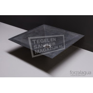 Forzalaqua Milano Waskom Hardsteen Gezoet 45x45x12 cm