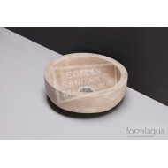 Forzalaqua Verona XS Waskom Travertin Gezoet dia. 30x10 cm