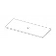 Forzalaqua Plateau Wastafelblad Rechthoek Hardsteen Gezoet 120,5x51,5x3 cm 1 afvoergat (72mm)