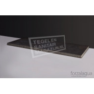 Forzalaqua Plateau Wastafelblad Rechthoek Hardsteen Gefrijnd 80,5x51,5x3 cm 1 afvoergat (72mm)
