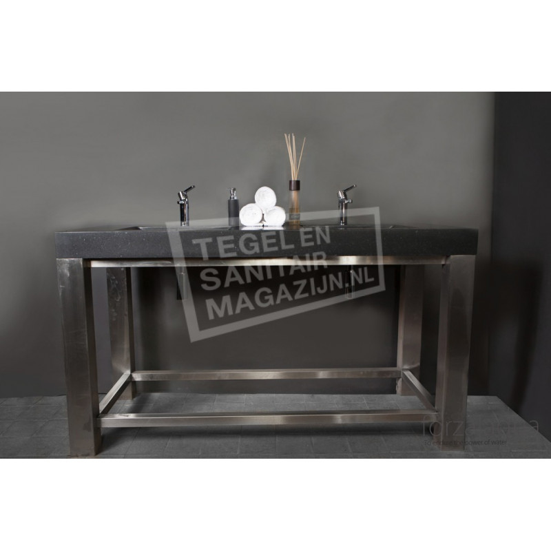 Forzalaqua Onderstel RVS Geborsteld 160x60x80 cm Forzalaqua Onderstel RVS Geborsteld 160x60x80 cm