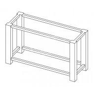 Forzalaqua Onderstel RVS Geborsteld 140x51x80 cm