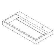 Forzalaqua Bellezza Wastafel 100 cm Travertin Gezoet 100,5x51,5x9 cm 1 wasbak 2 kraangaten