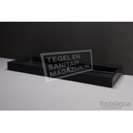 Forzalaqua Palermo Wastafel 100 cm Basalt Gezoet 100,5x51,5x9 cm 1 wasbak zonder kraangaten