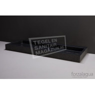 Forzalaqua Palermo Wastafel 100 cm Basalt Gebrand 100,5x51,5x9 cm 1 wasbak zonder kraangaten