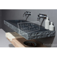 Forzalaqua Palermo Wastafel 100 cm Basalt Gekapt 100,5x51,5x9 cm 1 wasbak zonder kraangaten