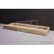 Forzalaqua Palermo Wastafel 100 cm Travertin Gezoet 100,5x51,5x9 cm 1 wasbak zonder kraangaten