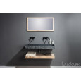 Forzalaqua Palermo Wastafel 100 cm Basalt Gekapt 100,5x51,5x9 cm 1 wasbak zonder kraangaten