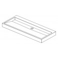 Forzalaqua Palermo Wastafel 120 cm Hardsteen Gezoet 120,5x51,5x9 cm 1 wasbak zonder kraangaten