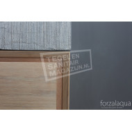 Forzalaqua Palermo Wastafel 120 cm Hardsteen Gefrijnd 120,5x51,5x9 cm 1 wasbak zonder kraangaten