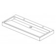 Forzalaqua Palermo Wastafel 120 cm Travertin Gezoet 120,5x51,5x9 cm 1 wasbak 2 kraangaten