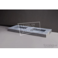 Forzalaqua Napoli Wastafel 160 cm Cloudy Marmer Gezoet 160x60x9 cm 2 wasbakken zonder kraangaten