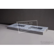 Forzalaqua Napoli Wastafel 160 cm Cloudy Marmer Gezoet 160x60x9 cm 2 wasbakken 2 kraangaten