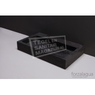 Forzalaqua Taranto Wastafel 50 cm Hardsteen Gezoet 50x30x8 cm 1 wasbak zonder kraangaten