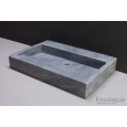 Forzalaqua Palermo Wastafel 60 cm Cloudy Marmer Gezoet 60x40x9 cm 1 wasbak zonder kraangaten